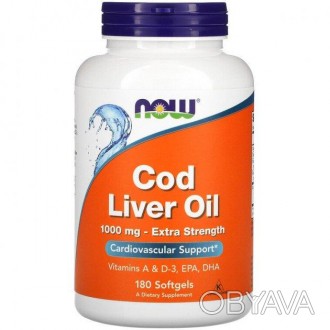 Жир печени трески NOW Foods "Cod Liver Oil" - это источник жизненно важных витам. . фото 1
