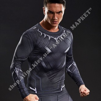 Купить Rashguard + леггинсы для мужчин. Рашгард мужской с длинным рукавом Panter. . фото 7