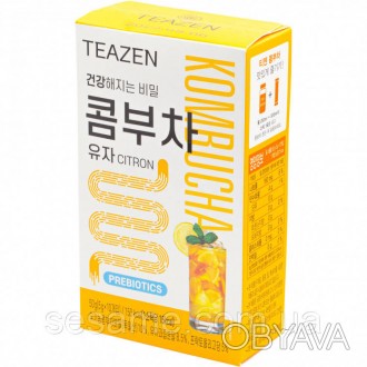 Корейський напій швидкорозчинний Комбуча цитрус Teazen (5г*10шт) 50г. . фото 1