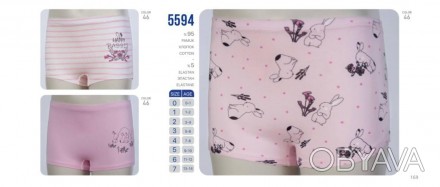 Трусы-шорты для девочки от фирмы Baykar
Размеры 0-7 с изображением зайчиков
Арти. . фото 1