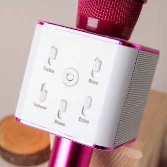 Bluetooth микрофон для караоке Q7: Bluetooth 4.0, двойной динамик, эхо + ревербе. . фото 6