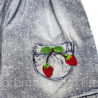 
Турецький сарафан для дівчинки. Зроблений із легкої джинсової тканини. До компл. . фото 4