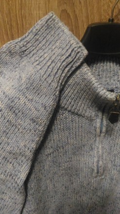 Продам мужской свитер голубой меланжевый (рябенький). В реале более насыщенно го. . фото 3