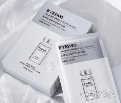 Маска для лица BYESWO Collagen Brilliant Arbutin From Korea арбутин и коллаген 2. . фото 1