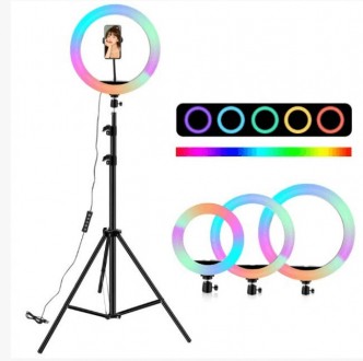 Кольцевая LED лампа RGB MJ-26 (26см) (1 крепление) (управление на проводе) Кольц. Харків. фото 1 Кольцевая LED лампа RGB MJ-26 (26см) (1 крепление) (управление на проводе) Кольц. Харків. фото 1