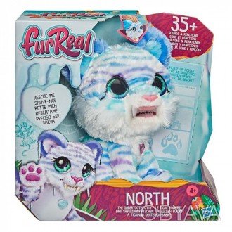 Мягкая игрушка FurReal Friends Саблезубый тигренок Норт научит ребенка заботе и . . фото 1