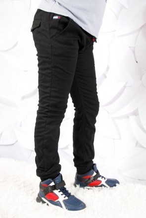 Черные котоновые школьные брюки для мальчика на флисе
Пояс на широкой мягкой рез. . фото 3