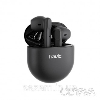 Беспроводная Bluetooth 5.0 гарнитура Havit TW916 Black наушники для спорта стере