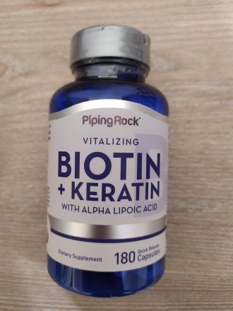 Біотин 5000 мкг плюс кератин і альфа-ліпоєва кислота, вітамінний комплекс для во. . фото 2
