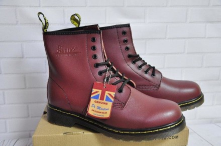                Женские Ботинки  Dr.Martens 1460 (БОРДОВЫЕ)  ХАРАКТЕРИСТИКИ ТОВАР. . фото 2