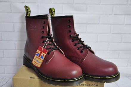                Женские Ботинки  Dr.Martens 1460 (БОРДОВЫЕ)  ХАРАКТЕРИСТИКИ ТОВАР. . фото 6