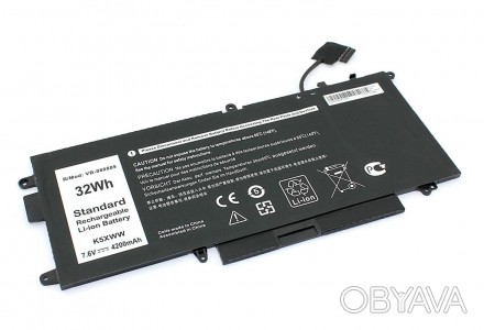 Аккумуляторная батарея для ноутбука Dell K5XWW Latitude 12 5289 7.6V Black 4200m. . фото 1