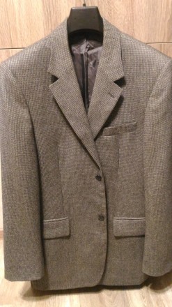 Продам мужской пиджак серого цвета в мелкую клеточку  на 50 р-р. 100%  Vergine w. . фото 2
