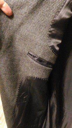 Продам мужской пиджак серого цвета в мелкую клеточку  на 50 р-р. 100%  Vergine w. . фото 6