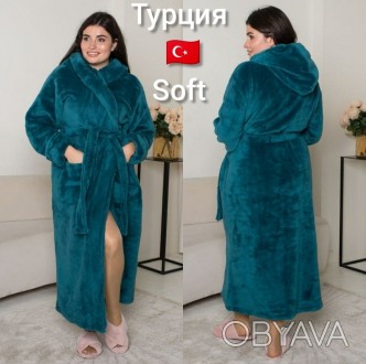  Купить длинный плотный женский махровый халат
 Махровый женский длинный с капюш. . фото 1