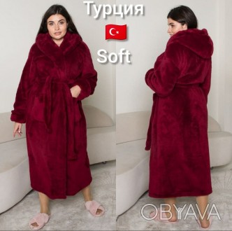 Купить длинный плотный женский махровый халат
 Махровый женский длинный с капюш. . фото 1