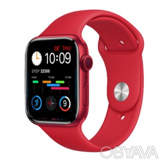 Смарт-часы Smart watch M16 plus Series 6 red Умный фитнес браслет (уведомления, . . фото 1
