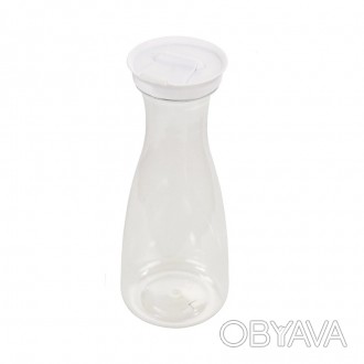Прозрачная бутылочка с крышкой для воды, охлажденного чая, соков, молока. Стильн. . фото 1