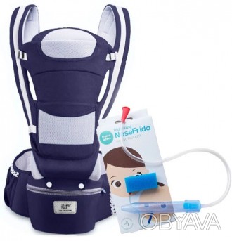 Хипсит кенгуру переноска Baby Carrier 6 в 1 Темно-Синий + Детский назальный аспи. . фото 1 Хипсит, Эрго-рюкзак, кенгуру переноска для переноски детей 6 в 1 имеет небольшой. . фото 1