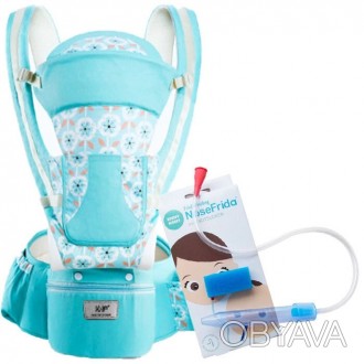 Хипсит кенгуру переноска Baby Carrier 6 в 1 Мятный + Детский назальный аспиратор. . фото 1 Хипсит, Эрго-рюкзак, кенгуру переноска для переноски детей 6 в 1 имеет небольшой. . фото 1