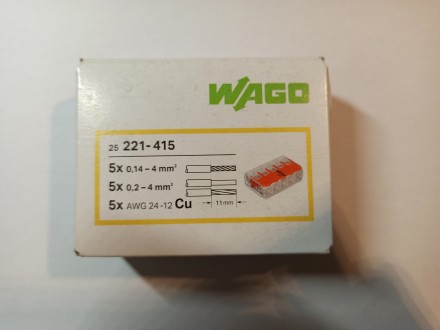 Клеммники электрические Wago 221 серии Германия, оригинал
2е - по 6,5 грн. за ш. . фото 4