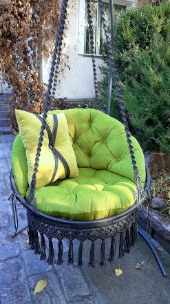 Шикарное удобное подвесное кресло, с богатыми, мягкими, похожими на облака подуш. . фото 12