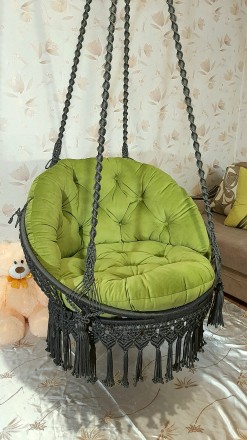 Шикарное удобное подвесное кресло, с богатыми, мягкими, похожими на облака подуш. . фото 7