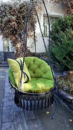Шикарное удобное подвесное кресло, с богатыми, мягкими, похожими на облака подуш. . фото 11