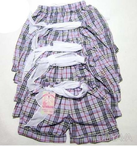 Котоновые шорты для девочки с пояском. Идут на 3, 5 и 6лет. Производитель Турция. . фото 1