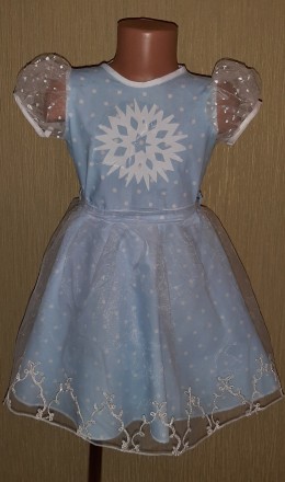 продам новогодний костюм снежинки, 4 роки, на рост 104 см, обхват талии- 58 см, . . фото 2