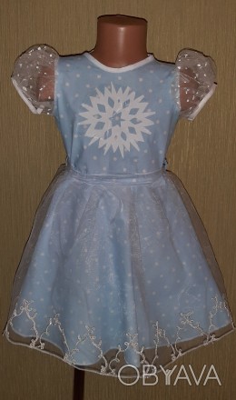 продам новогодний костюм снежинки, 4 роки, на рост 104 см, обхват талии- 58 см, . . фото 1