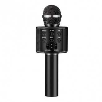 Беспроводной микрофон караоке bluetooth WS858 Karaoke Black 
Беспроводной караок. . фото 2