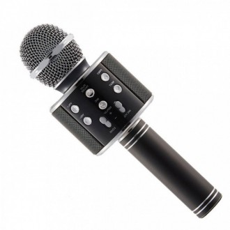 Беспроводной микрофон караоке bluetooth WS858 Karaoke Black 
Беспроводной караок. . фото 4