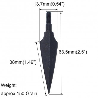 144.1.1 Наконечник стрелы болта охота Традиционный Углеродистая Сталь 150 Гран 1. . фото 10
