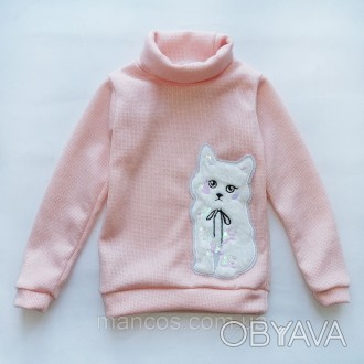 Детский свитер для девочки, с котиком, пудра, SmileTime Pretty Cats
Детский свит. . фото 1