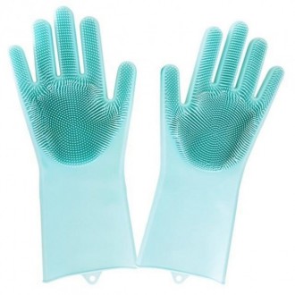 Резиновые хозяйственные перчатки Magic Silicone Gloves предназначены для защиты . . фото 2