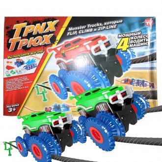 Канатный монстр-трек Trix Trux 2 машинки Зеленый с синим (2971-8659). Львов. фото 1 Канатный монстр-трек Trix Trux 2 машинки Зеленый с синим (2971-8659). Львов. фото 1