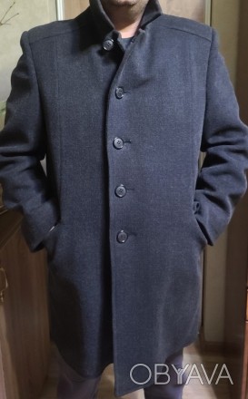 Продам мужское пальто темно-серого цвета в хорошем состоянии, не затертое. Тепло. . фото 1