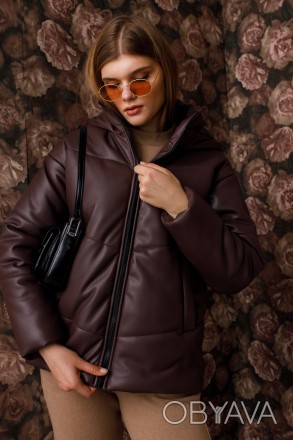 Женская куртка Stimma Мерулан. Это стильная куртка из эко-кожи станет превосходн. . фото 1