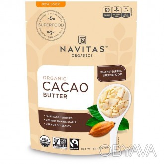 Органическое масло какао Навитас Органик Navitas Organics предназначено для приг. . фото 1