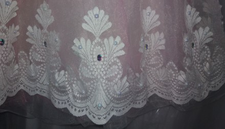 Детское нарядное платье "Линта" (кремово-розовое) - моднейшее пышное к. . фото 5
