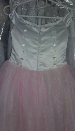 Детское нарядное платье "Линта" (кремово-розовое) - моднейшее пышное к. . фото 7
