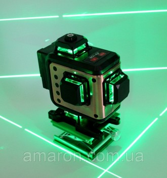Уровень лазерный, 4 лазерные головки Grin, 0.2мм/м, 10м, Li-ion, сумка. . фото 7