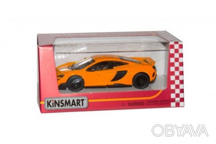 Машинка KINSMART "McLaren 675LT". Металлическая, инерционная, открываются двери,. . фото 1