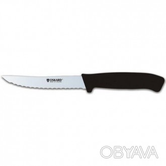 Нож кухонный Oskard NK039Z L125mm зубчатый черная ручка