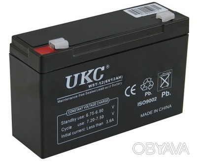 Описание Аккумулятора UKC Battery WST-12 6V 12AСвинцово-кислотный аккумулятор UK. . фото 1