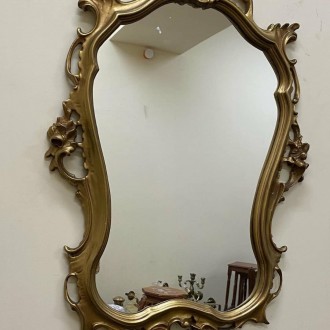 Старинное зеркало в стиле барокко. Золотая рама. Винтаж из Европы. 
В наличии в. . фото 7