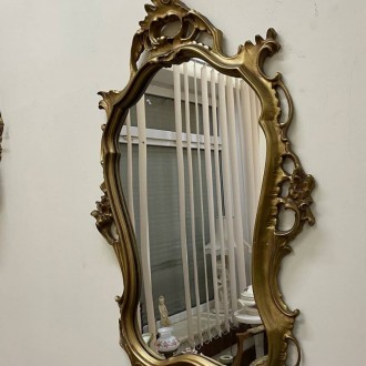 Старинное зеркало в стиле барокко. Золотая рама. Винтаж из Европы. 
В наличии в. . фото 4