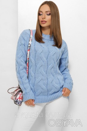 Вязаный женский свитер.
Размер универсальный 44-52.
Состав - 50% шерсть, 50% акр. . фото 1