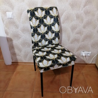 Велюровые чехлы на стулья, чехлы для стульев, c рисунком, Турция
 Цена указана з. . фото 1